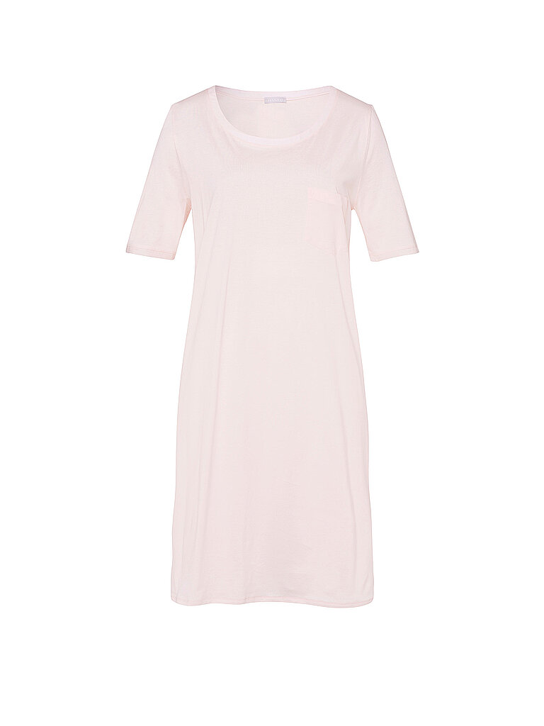 HANRO Damen Cotton Deluxe 1/2 Arm 90 cm Nachthemd, Rosa (Crystal Pink 071334), 40 (Herstellergröße: S)