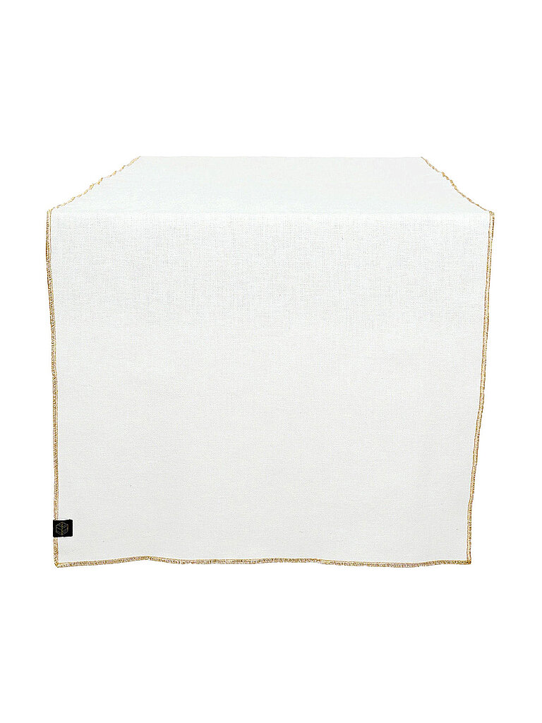 HAOMY Tischläufer 48x160cm VERONE Blanc/Creme  creme