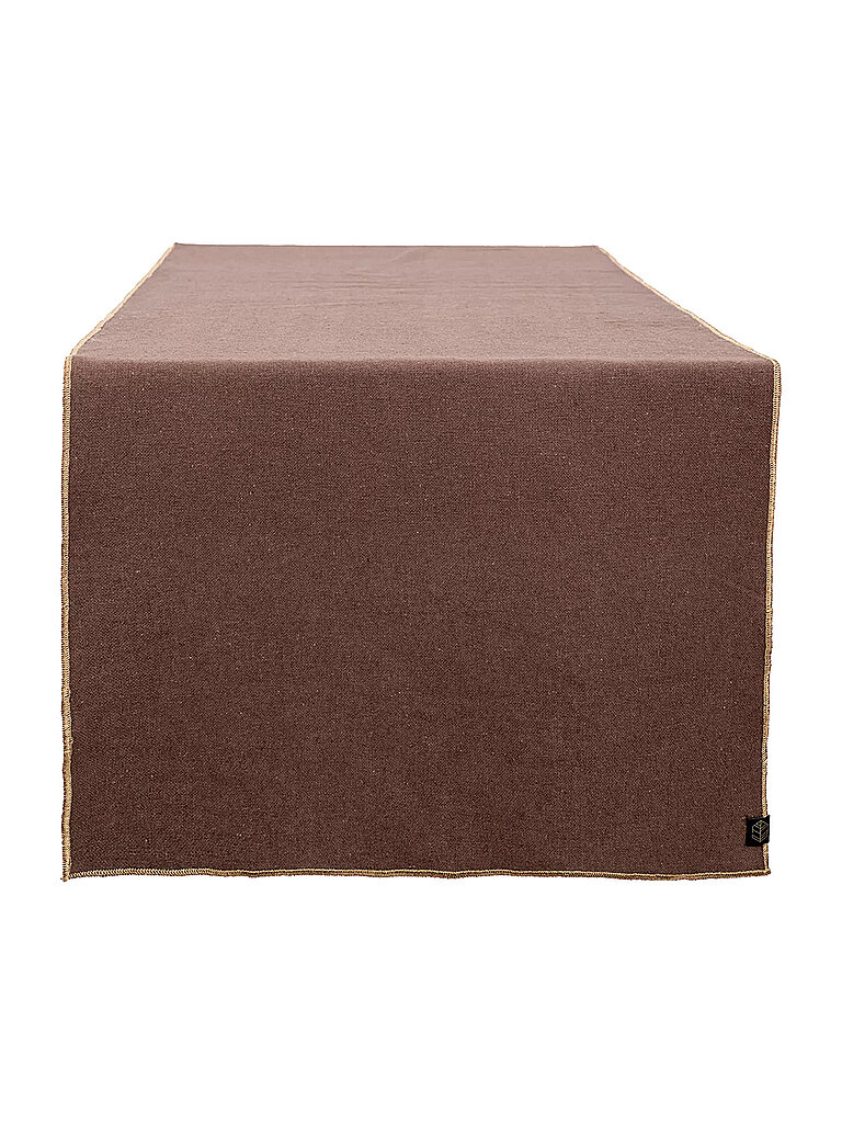 HAOMY Tischläufer 48x160cm VERONE Ganache/Braun  braun