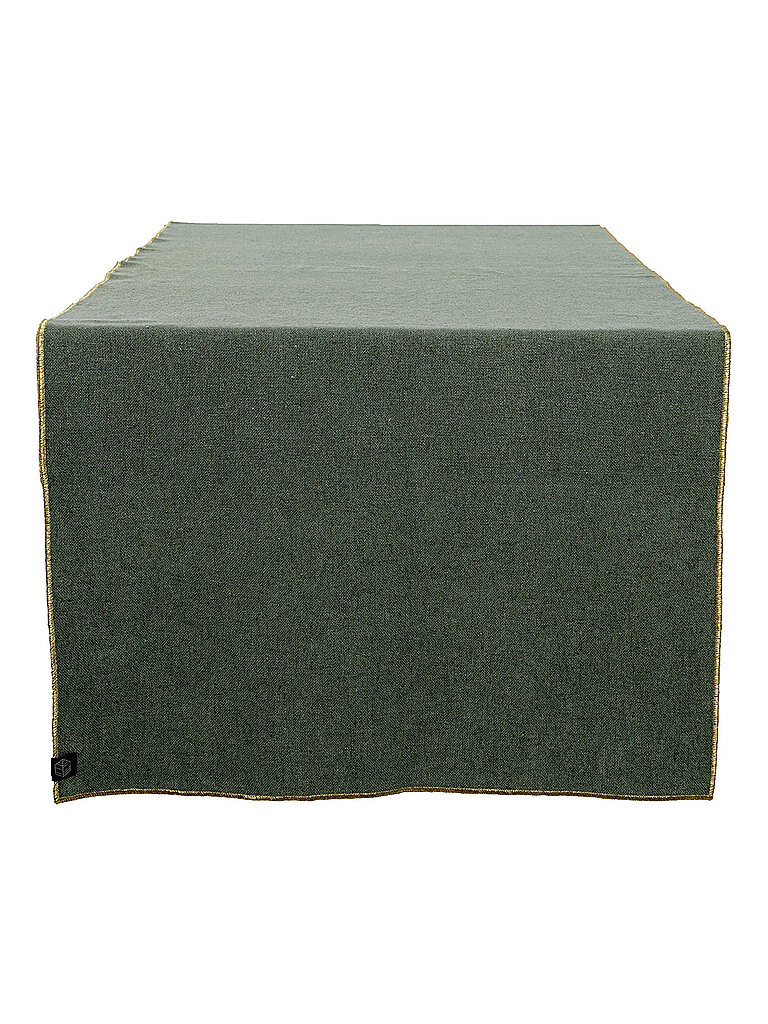 HAOMY Tischläufer 48x160cm VERONE Kaki/Gruen dunkelgrün
