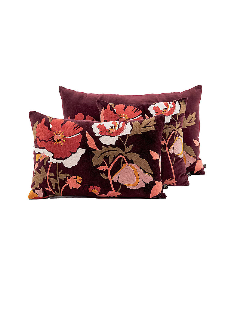 HAOMY Kissenhülle 45x45cm BRISTOL Burgundy dunkelrot