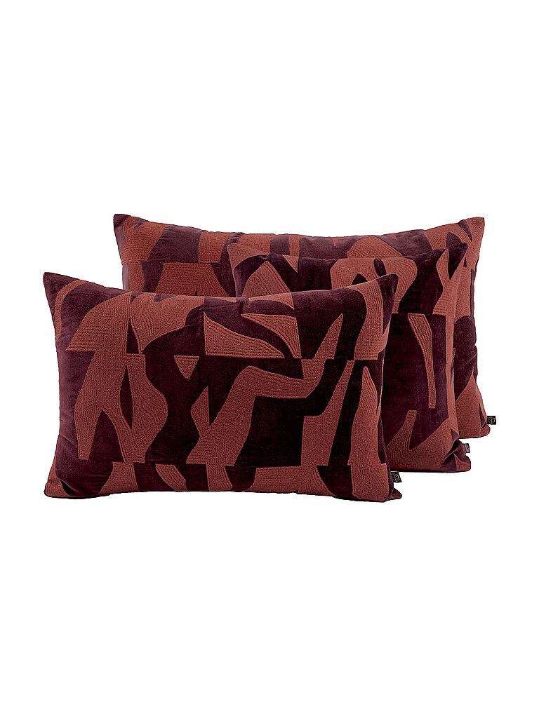 HAOMY Kissenhülle 45x45cm MILTON Burgundy  dunkelrot