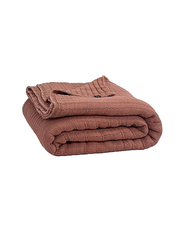 HAOMY Tagesdecke - Plaid 130x200cm TIVOLI Mocaccino rosa