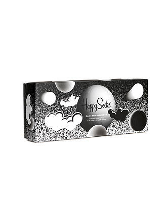 HAPPY SOCKS | Herren Socken Geschenkebox BLACK & WHITE 4er Pkg 36-40 black
