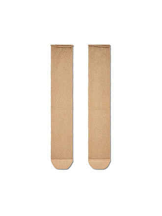 HAPPY SOCKS | Damen Socken CRINKLY GLITTER SOCK beige / gold