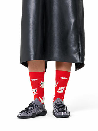 HAPPY SOCKS | Herren Socken KITTEN 41-46 red