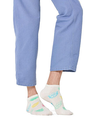 HAPPY SOCKS | Damen Sneaker Socken CAT 36-40 white