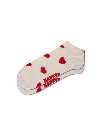 HAPPY SOCKS | Damen Sneaker Socken HEART 36-40 white