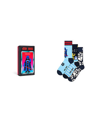 HAPPY SOCKS | Herren Socken Geschenkset 3er Pkg. 41-46 light blue