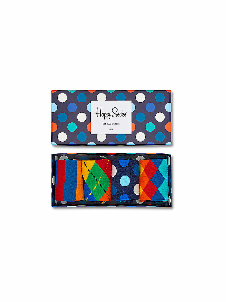 HAPPY SOCKS Geschenkset Socken 4er Pkg Big Dot bunt