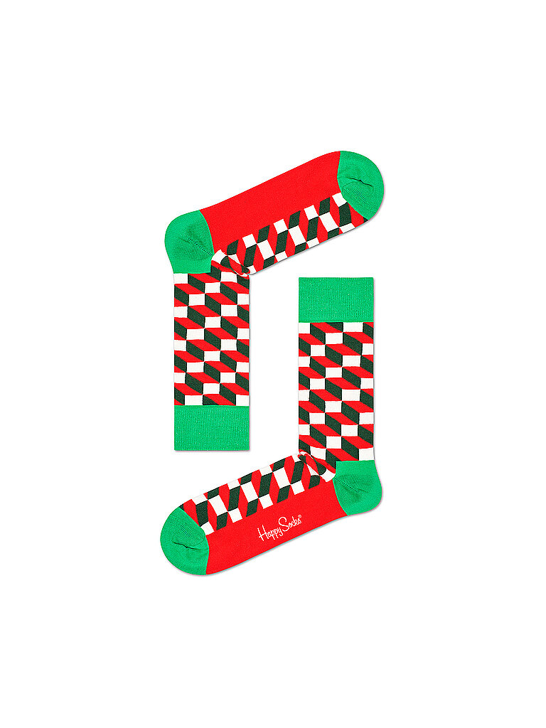 HAPPY SOCKS Geschenkset Weihnachts-Socken Holiday 4er Pkg bunt | 41-46