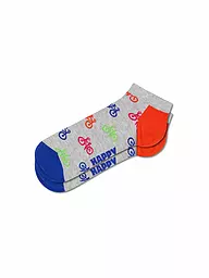 HAPPY SOCKS | Damen Sneaker Socken 36-40 BIKE grey | grau