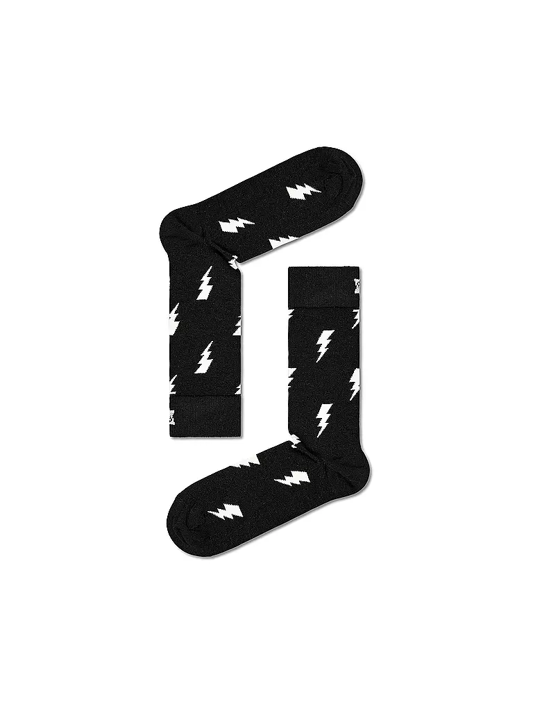 HAPPY SOCKS | Damen Socken 36-40 BLAST OFF BURGER 2-er Pkg black | schwarz