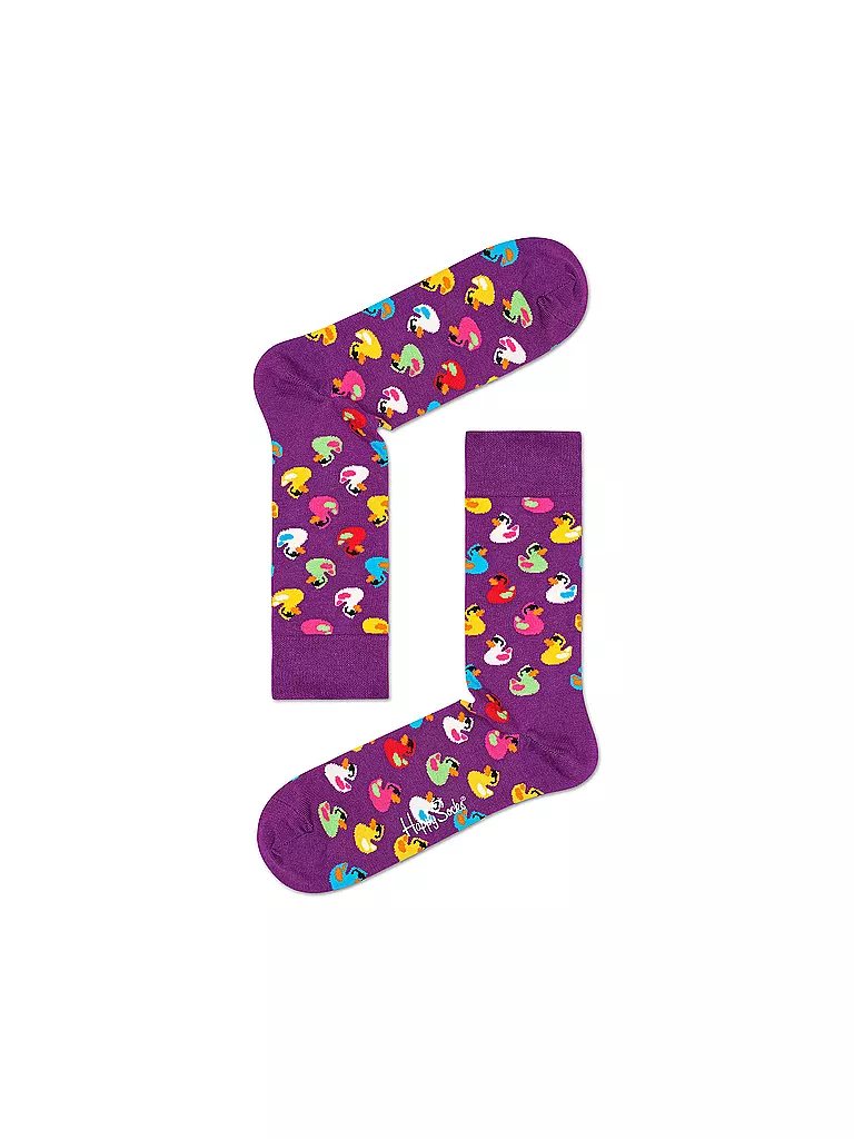 HAPPY SOCKS | Damen Socken 36-40 RUBBER DUCK purple | lila