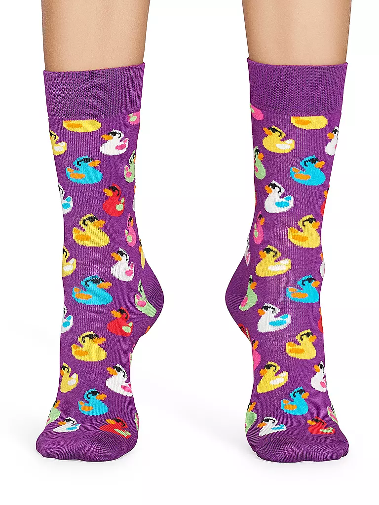 HAPPY SOCKS | Damen Socken 36-40 RUBBER DUCK purple | lila