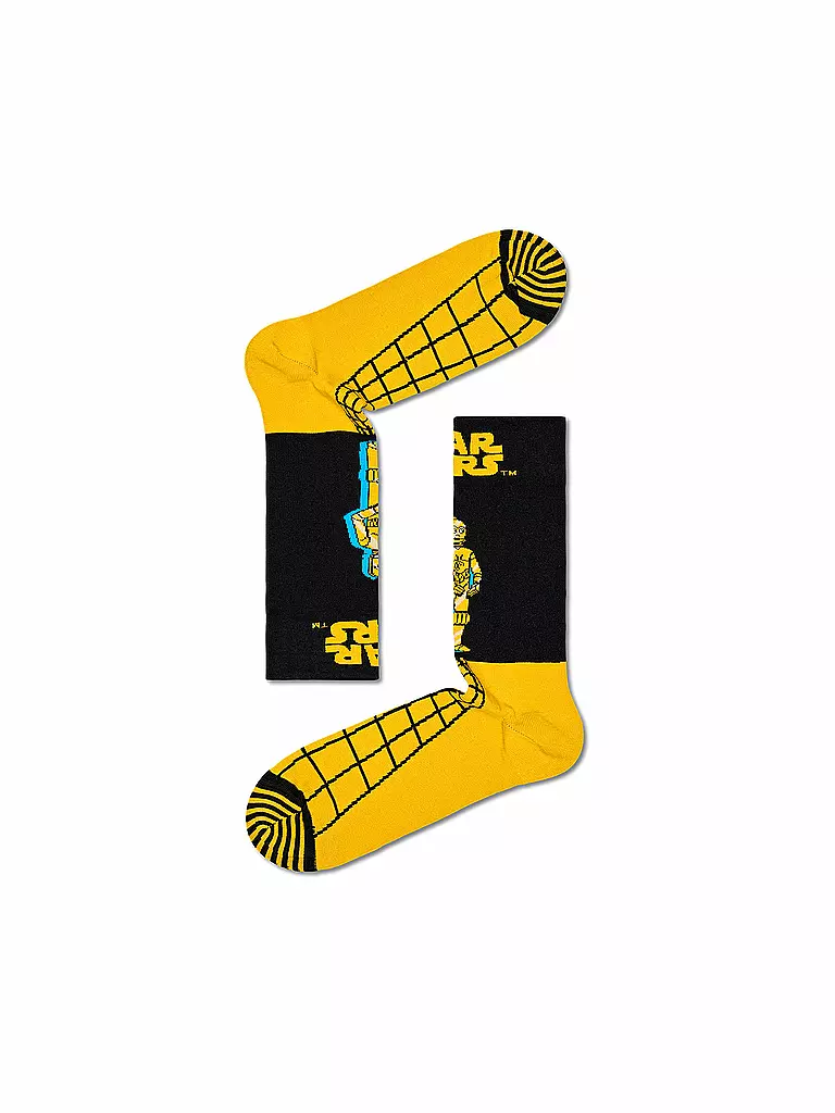 HAPPY SOCKS | Damen Socken 36-40 STAR WARS C-3PO dark yellow | gelb