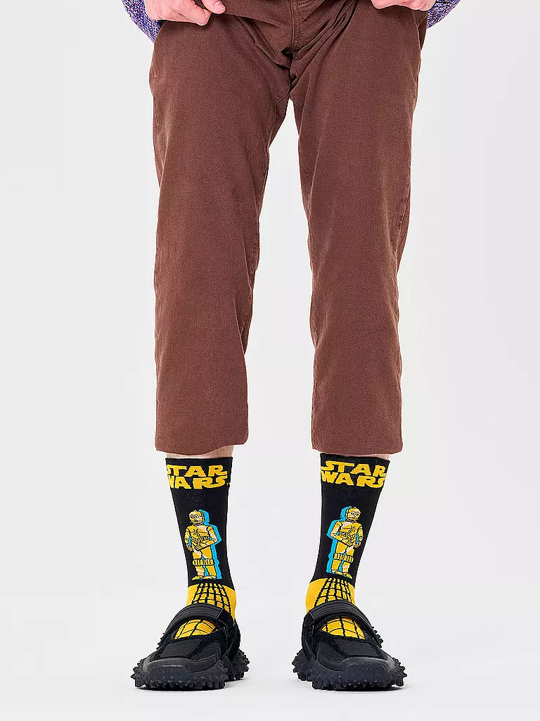 HAPPY SOCKS | Damen Socken 36-40 STAR WARS C-3PO dark yellow | gelb
