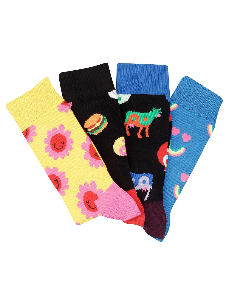 HAPPY SOCKS Damen Socken Geschenkbox 4er Pkg " Smilry Yin Yang " 3640 bunt
