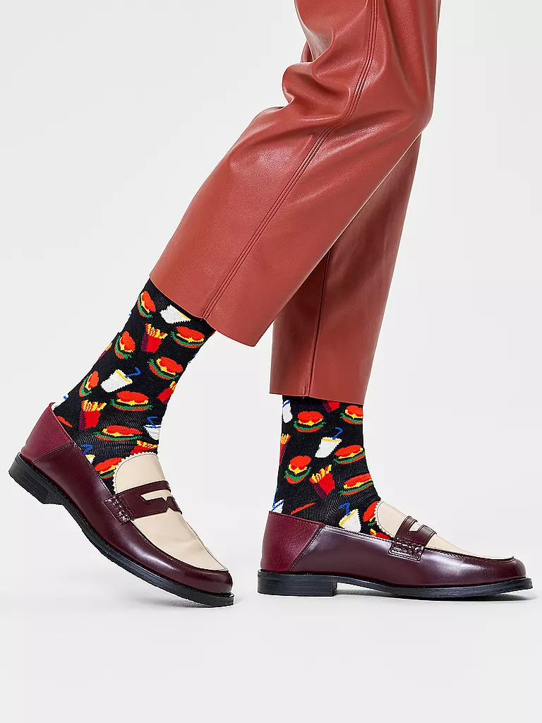 HAPPY SOCKS | Damen Socken HAMBURGER 36-40 black | 