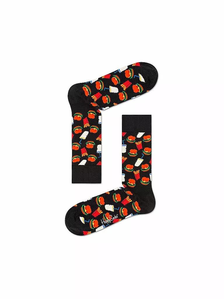 HAPPY SOCKS | Damen Socken HAMBURGER 36-40 smu | schwarz