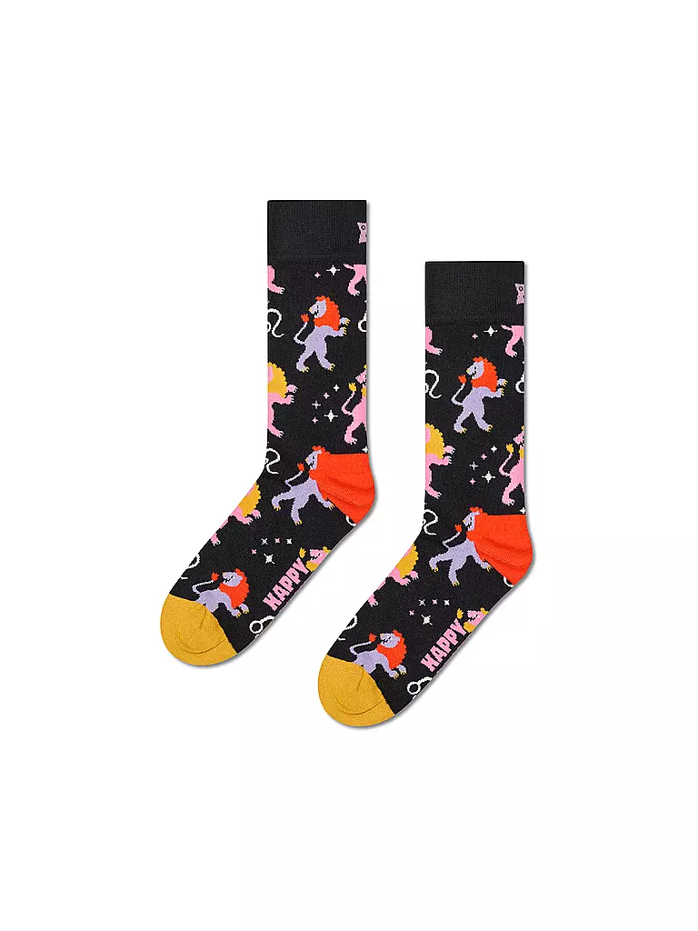 HAPPY SOCKS | Damen Socken LÖWE 36-40 black | schwarz