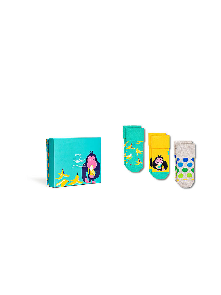 HAPPY SOCKS | Geschenkbox Baby Socken IN THE JUNGLE 3-er Pkg. 0-6M multi | bunt