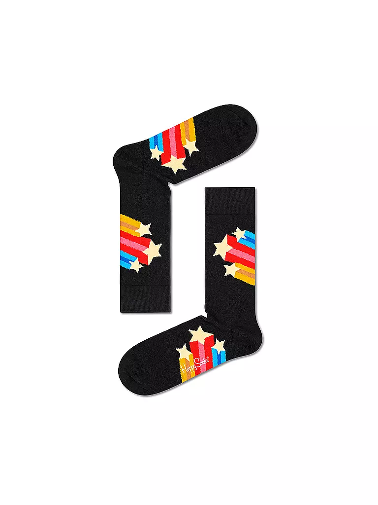 HAPPY SOCKS | Herren Geschenkbox 3-er Pkg. OUTER SPACE 41-46 black multi | schwarz