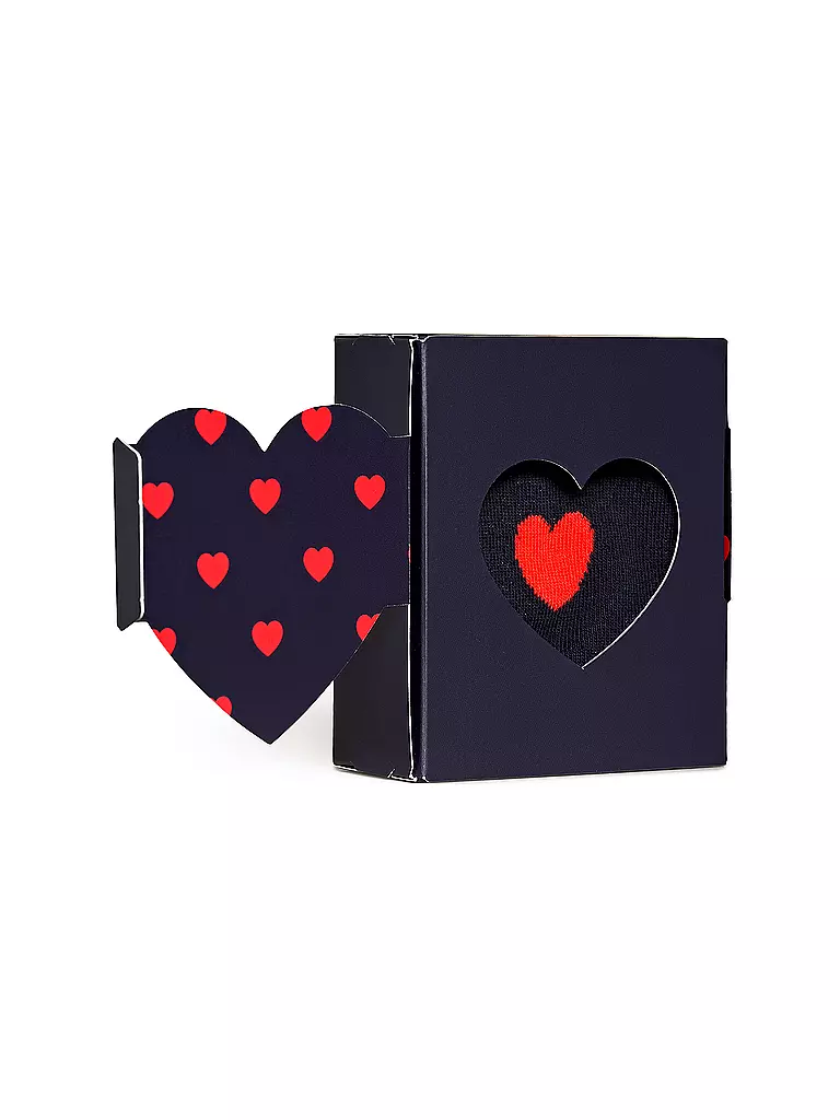 HAPPY SOCKS | Herren Geschenkbox Socken HEART 41-46 navy | dunkelblau