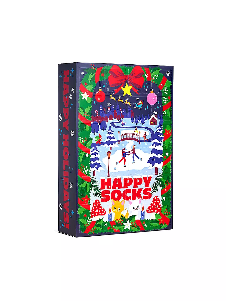 HAPPY SOCKS | Herren Geschenkset 24er Pkg ADVENT CALENDAR 41-46 navy | Dunkelblau