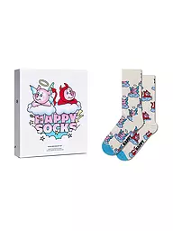 HAPPY SOCKS | Herren Geschenkset 2er Pkg. GOOD BAD PIG 41-46 white | creme