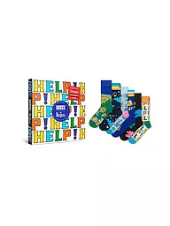 HAPPY SOCKS | Herren Geschenkset 6er Pkg. THE BEATLES 41-46 black | schwarz