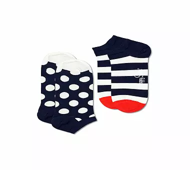 HAPPY SOCKS Herren Sneaker Socken BIG DOT 2-er Pkg. dark blue/navy