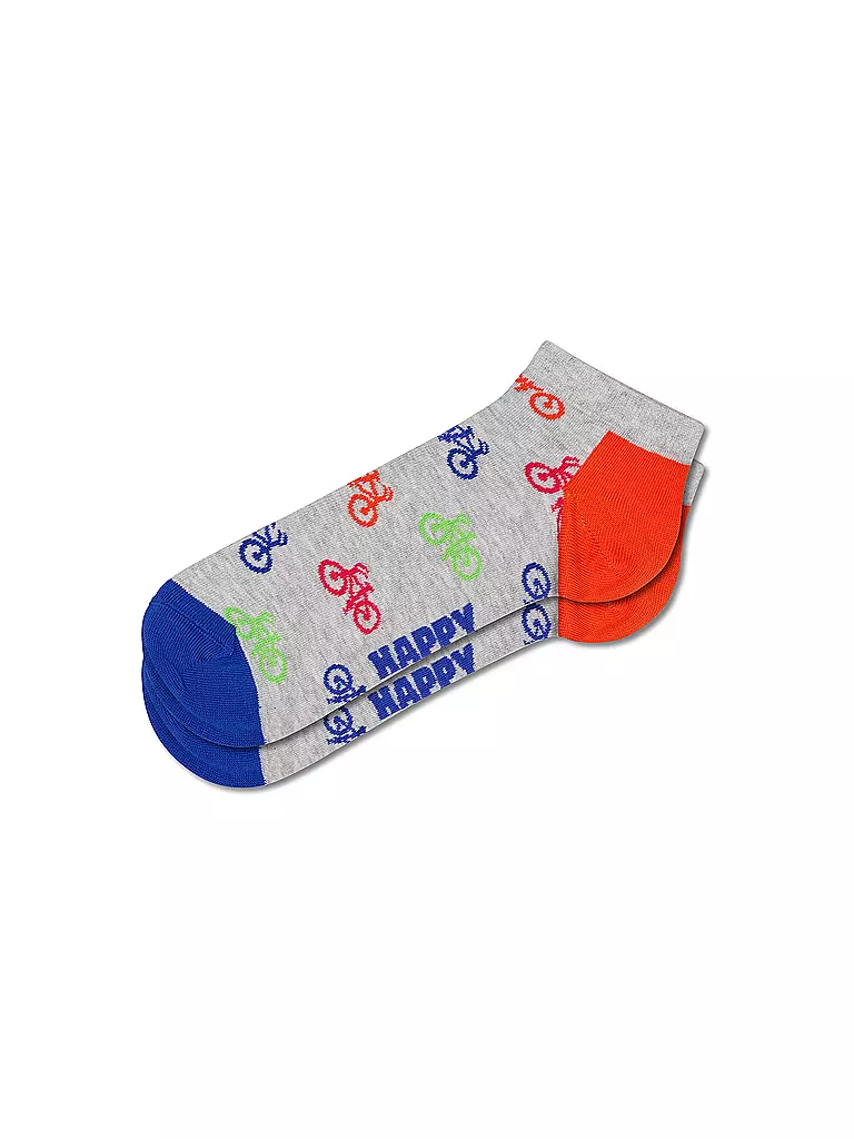 HAPPY SOCKS | Herren Sneaker Socken BIKE LOW 41-46 grey | hellgrau