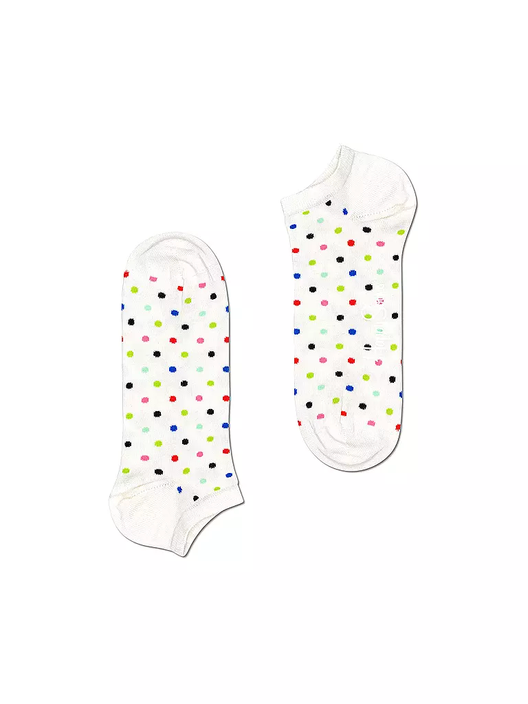 HAPPY SOCKS | Herren Sneaker Socken DOT bunt | weiss