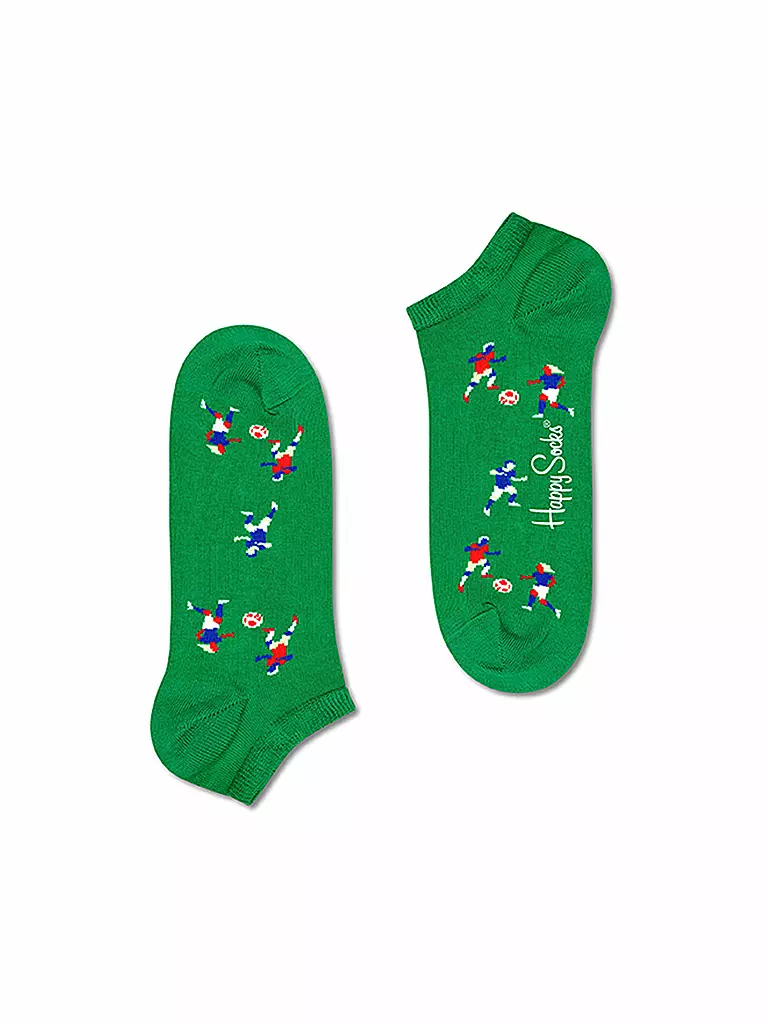 HAPPY SOCKS | Herren Sneaker Socken FOOTBALL bunt | grün