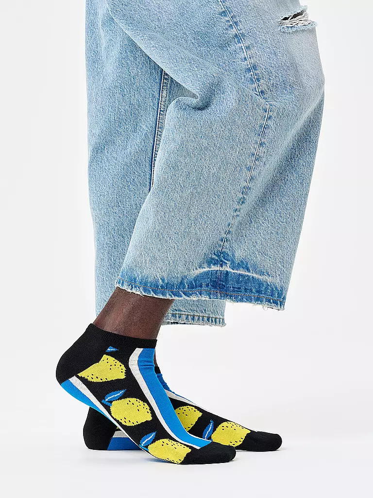 HAPPY SOCKS | Herren Sneaker Socken LEMON 41-46 blue | blau