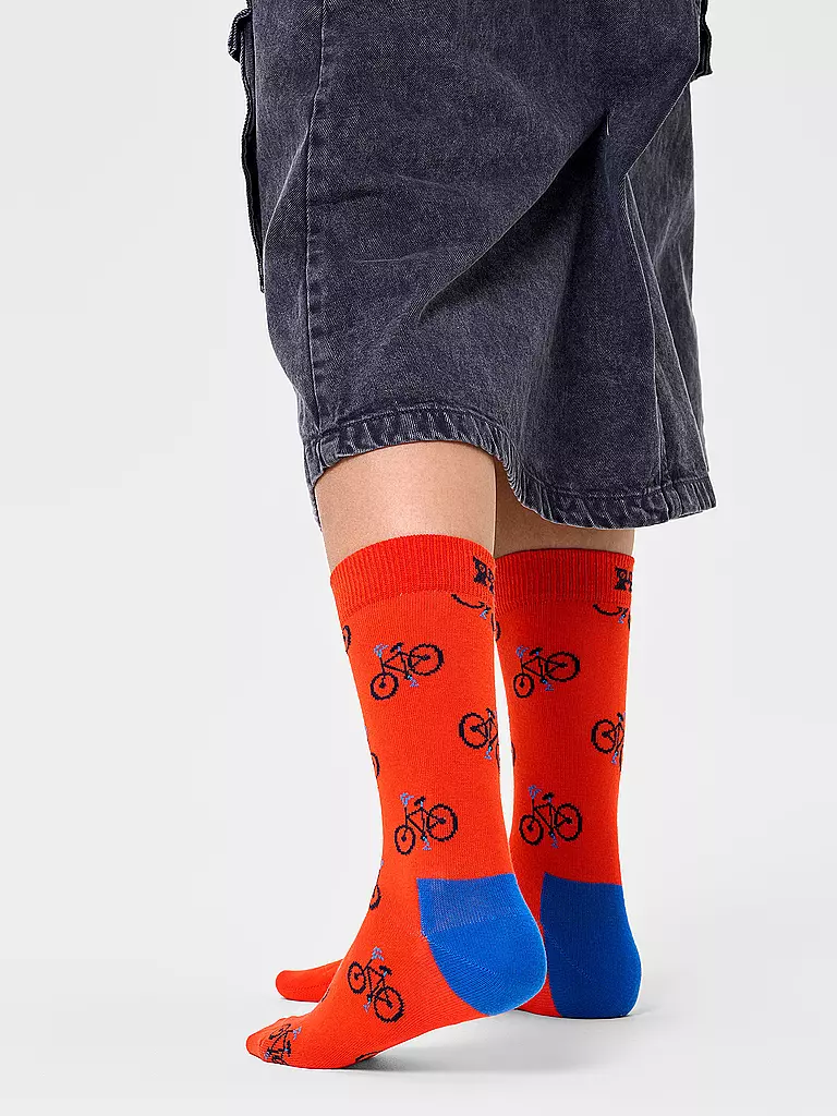 HAPPY SOCKS | Herren Socken 41-46 BIKE orange | orange