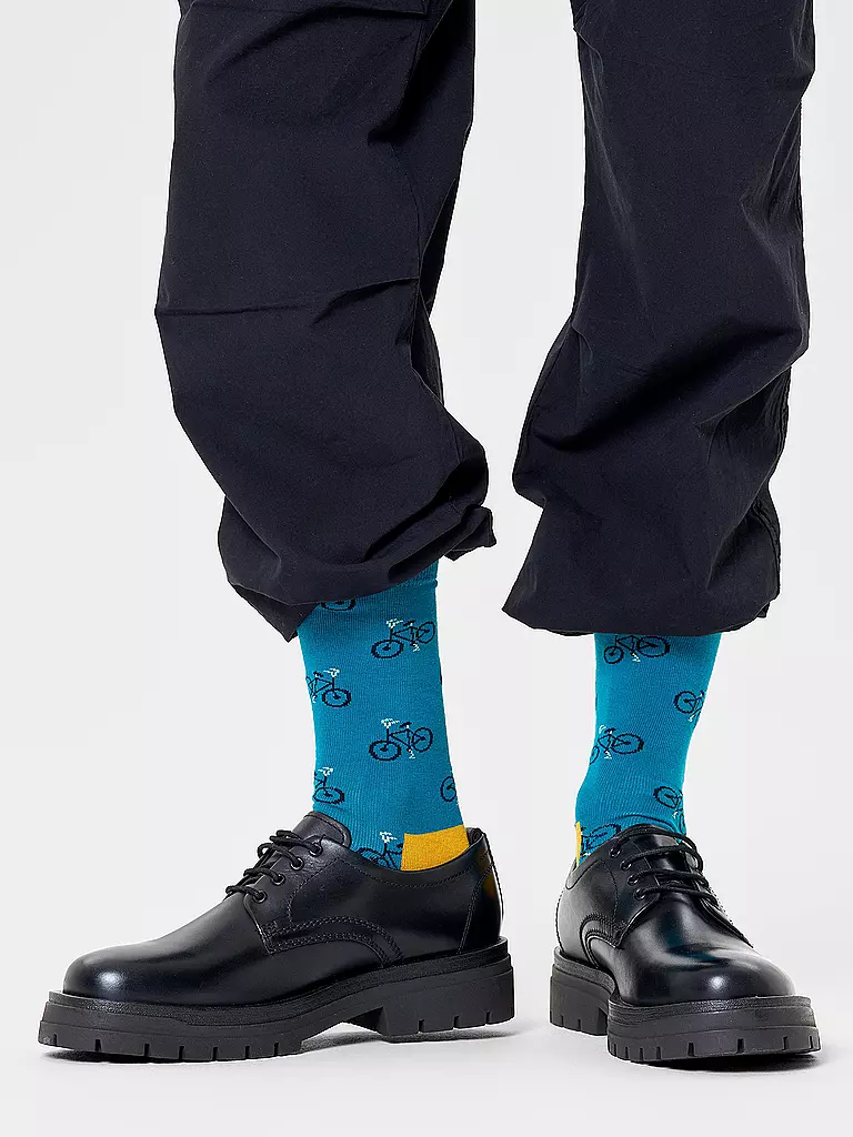 HAPPY SOCKS | Herren Socken 41-46 BIKE turquoise | petrol