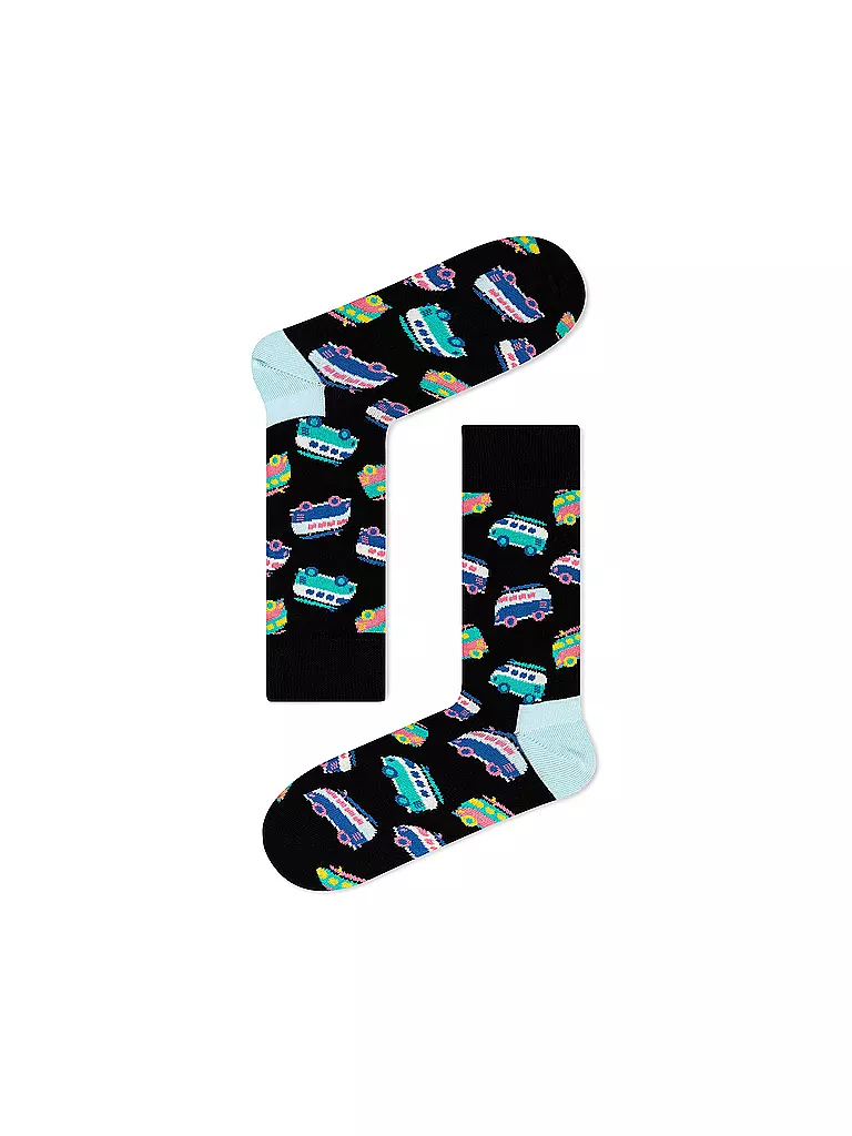 HAPPY SOCKS | Herren Socken 41-46 BULLI CAMPER black | schwarz