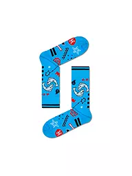 HAPPY SOCKS | Herren Socken 41-46 FISCH yellow | Blau