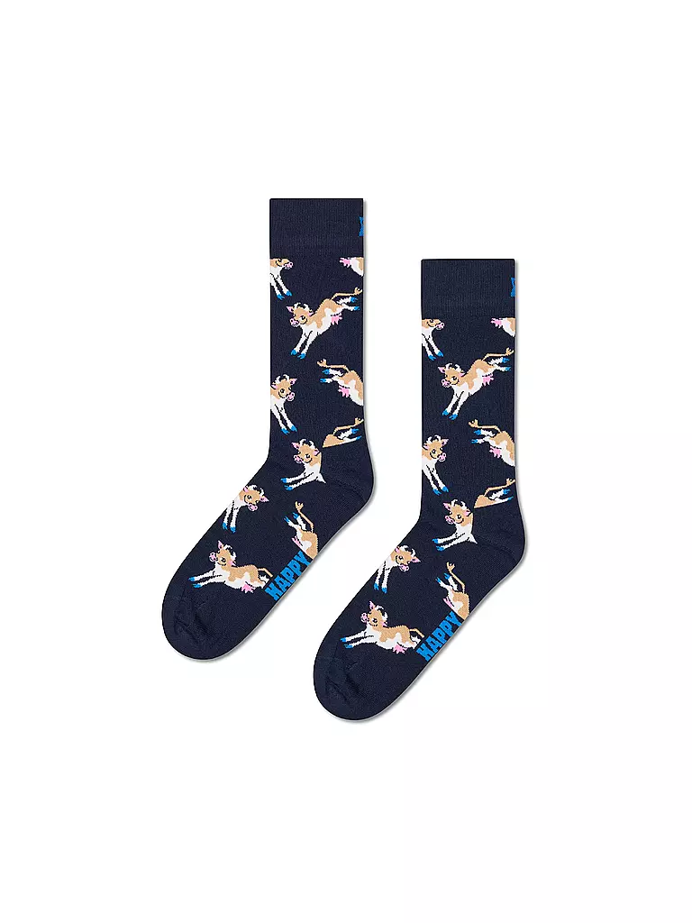 HAPPY SOCKS | Herren Socken COW 41-46 navy | dunkelblau