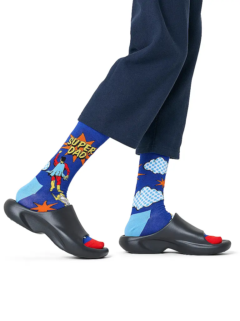 HAPPY SOCKS | Herren Socken FLYING SUPER DAD 41-46 blue | blau