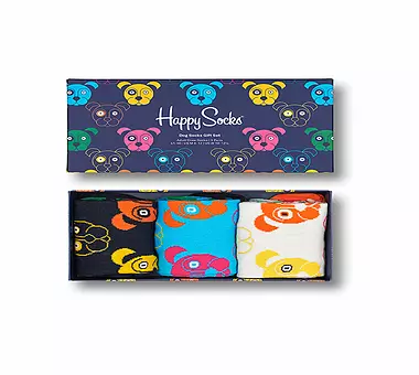 HAPPY SOCKS Herren Socken Geschenkbox DOGS 3-er Pkg. multi
