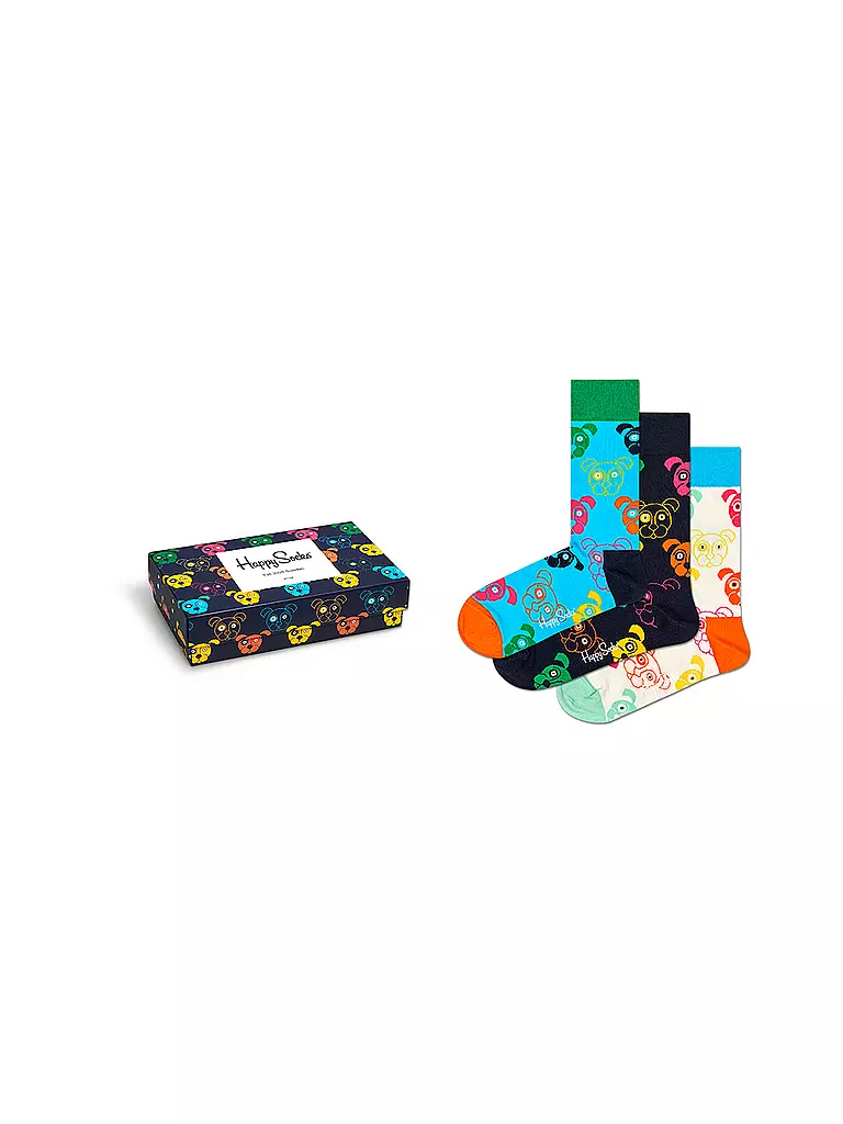 HAPPY SOCKS | Herren Socken Geschenkbox DOGS 3-er Pkg. multi | bunt