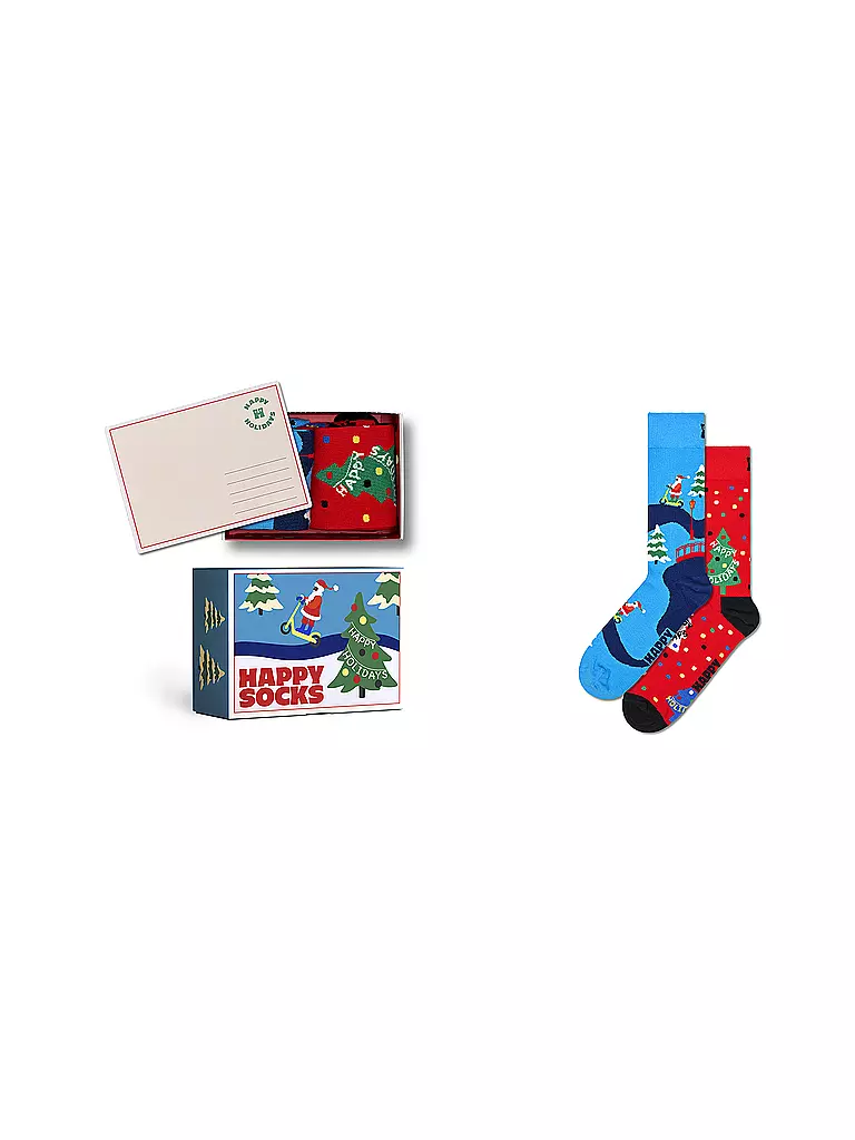 HAPPY SOCKS | Herren Socken HAPPY HOLIDAYS 3er Pkg. light blue 41-46  | hellblau