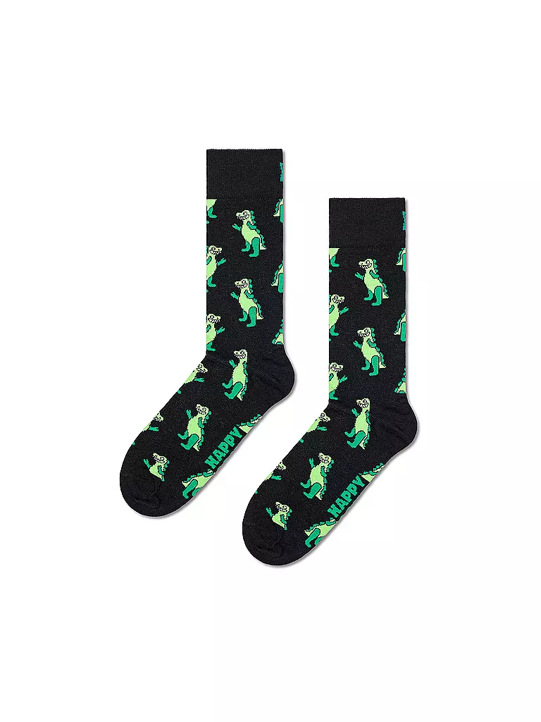 HAPPY SOCKS | Herren Socken INFLATABLE DINO 41-46 black | schwarz