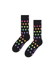 HAPPY SOCKS | Herren Socken MUSHROOM STRIPE 41-46 black | schwarz