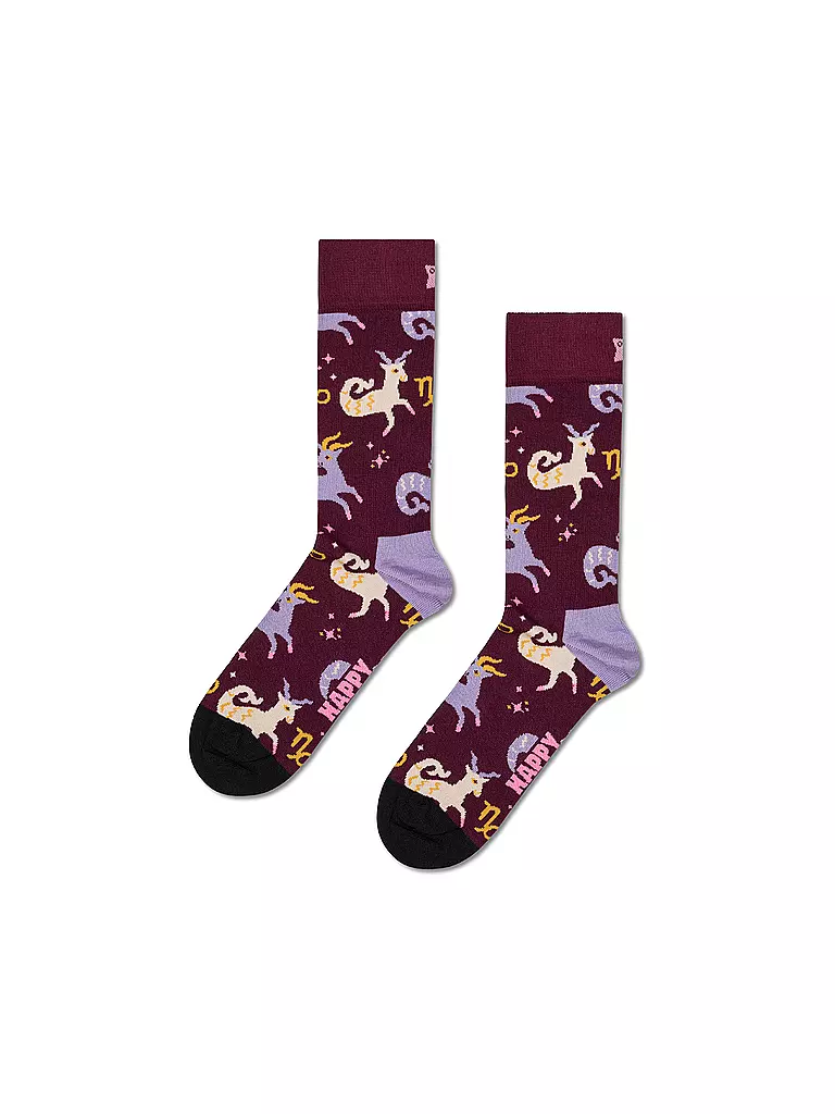 HAPPY SOCKS | Herren Socken STEINBOCK 41-46 dark red | dunkelrot