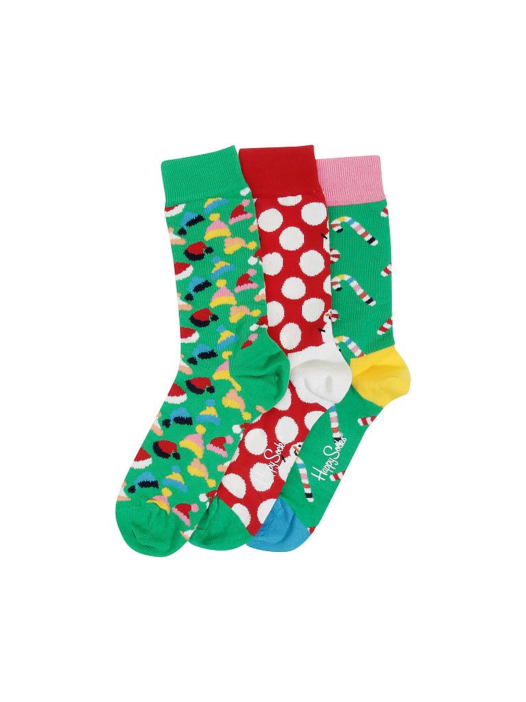 HAPPY SOCKS | Herren-Socken Geschenkbox 3-er "Holiday Tree" 41-46 | 