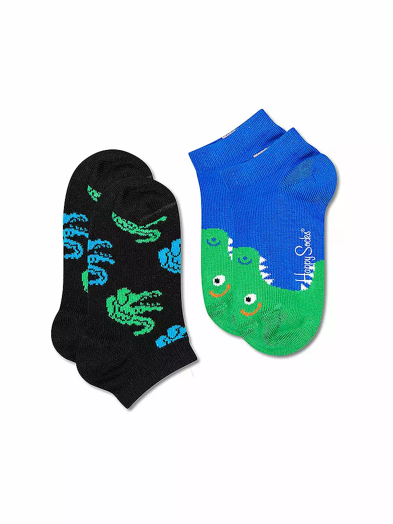 HAPPY SOCKS | Kinder Sneaker Socken CROCODILE 2-er Pkg. black / multi | bunt
